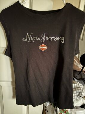 Harley-Davidson Black Rhinestone New Jersey Tee